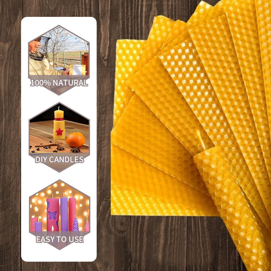 Beeswax Sheet Roll - 10/20/30 sztuk naturalne arkusze wosku pszczelego