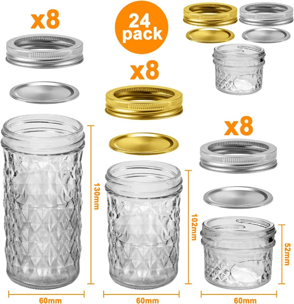 24 sztuki słoików typu Mason z – Mason Jar 8Oz recenzja i cena