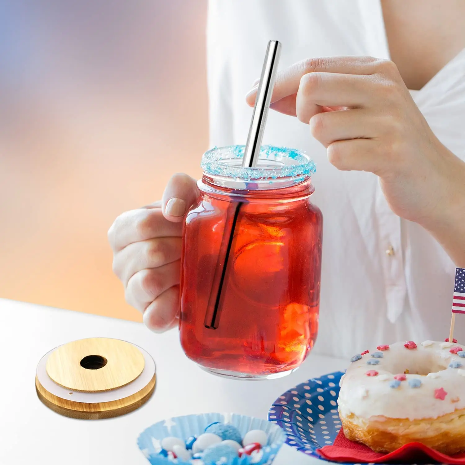 Wielokrotnego użytku sok owoco – Mason Jar 8Oz recenzja i cena