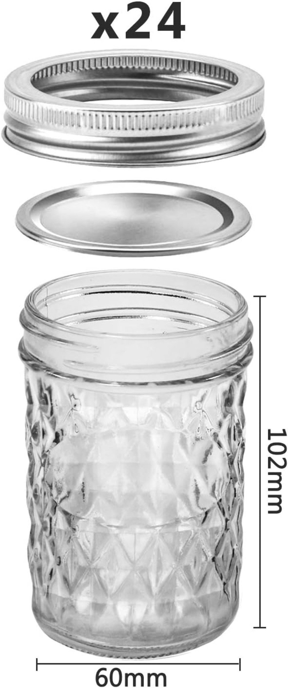Słoiki Masona 24 sztuki, pojem – Mason Jar 8Oz recenzja i cena