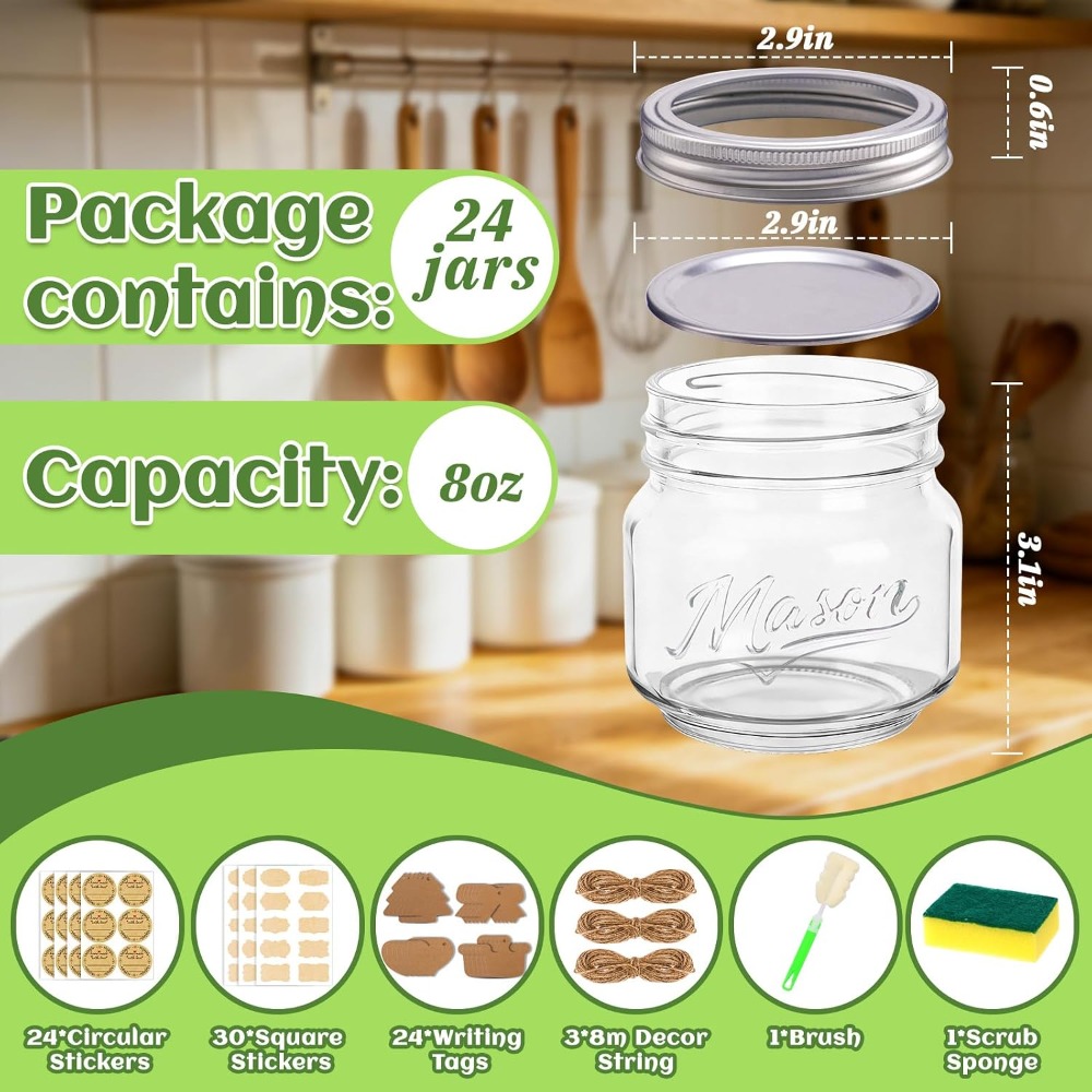Słoiki Masona 240 ml z pokrywk – Mason Jar 8Oz recenzja i cena