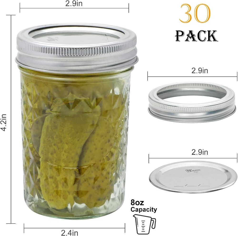 30 sztuk słoików typu Mason o  – Mason Jar 8Oz recenzja i cena