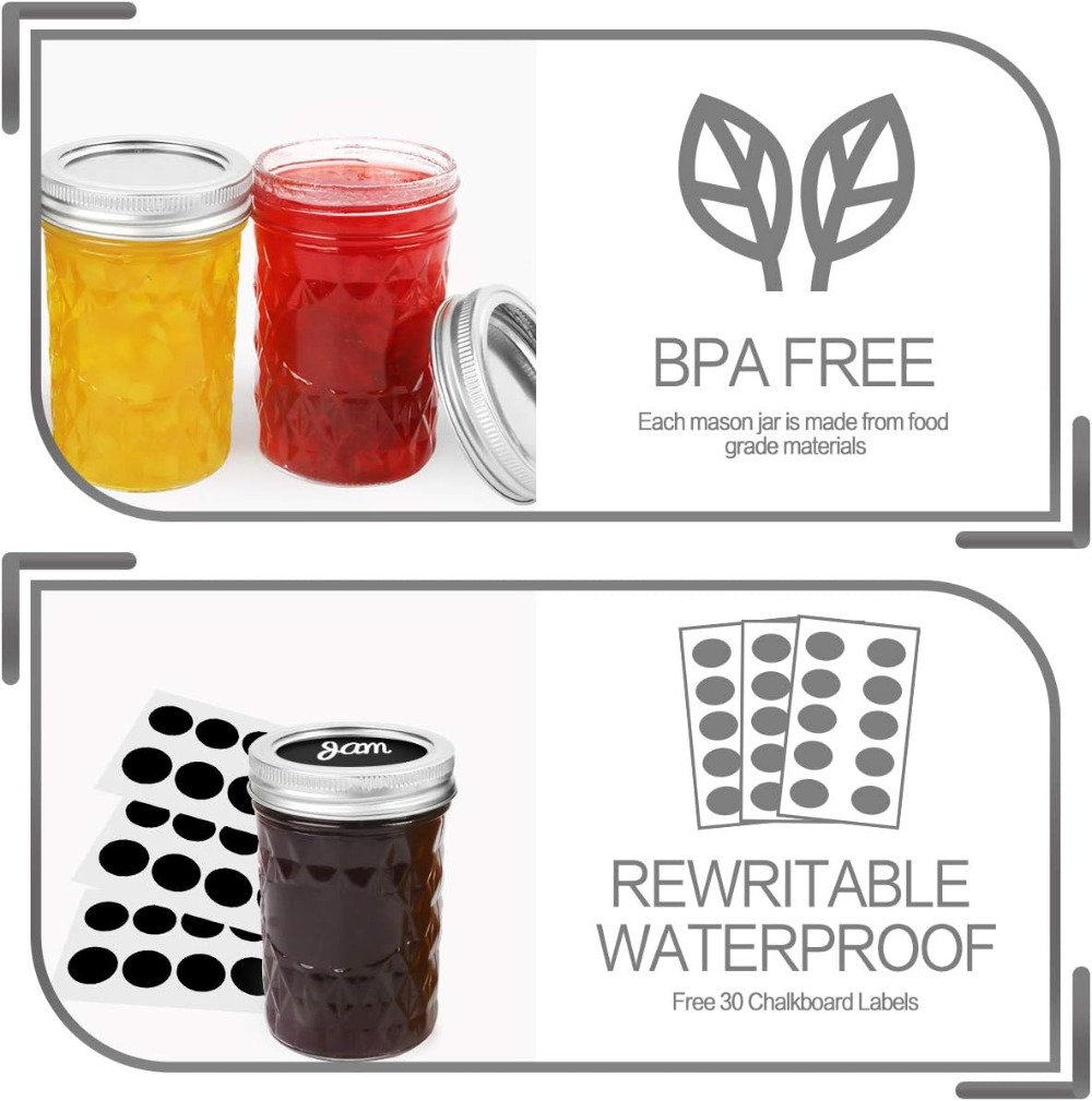 16 sztuk słoików typu Mason o  – Mason Jar 8Oz recenzja i cena